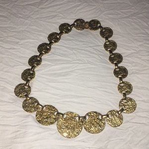 Gold statement necklace